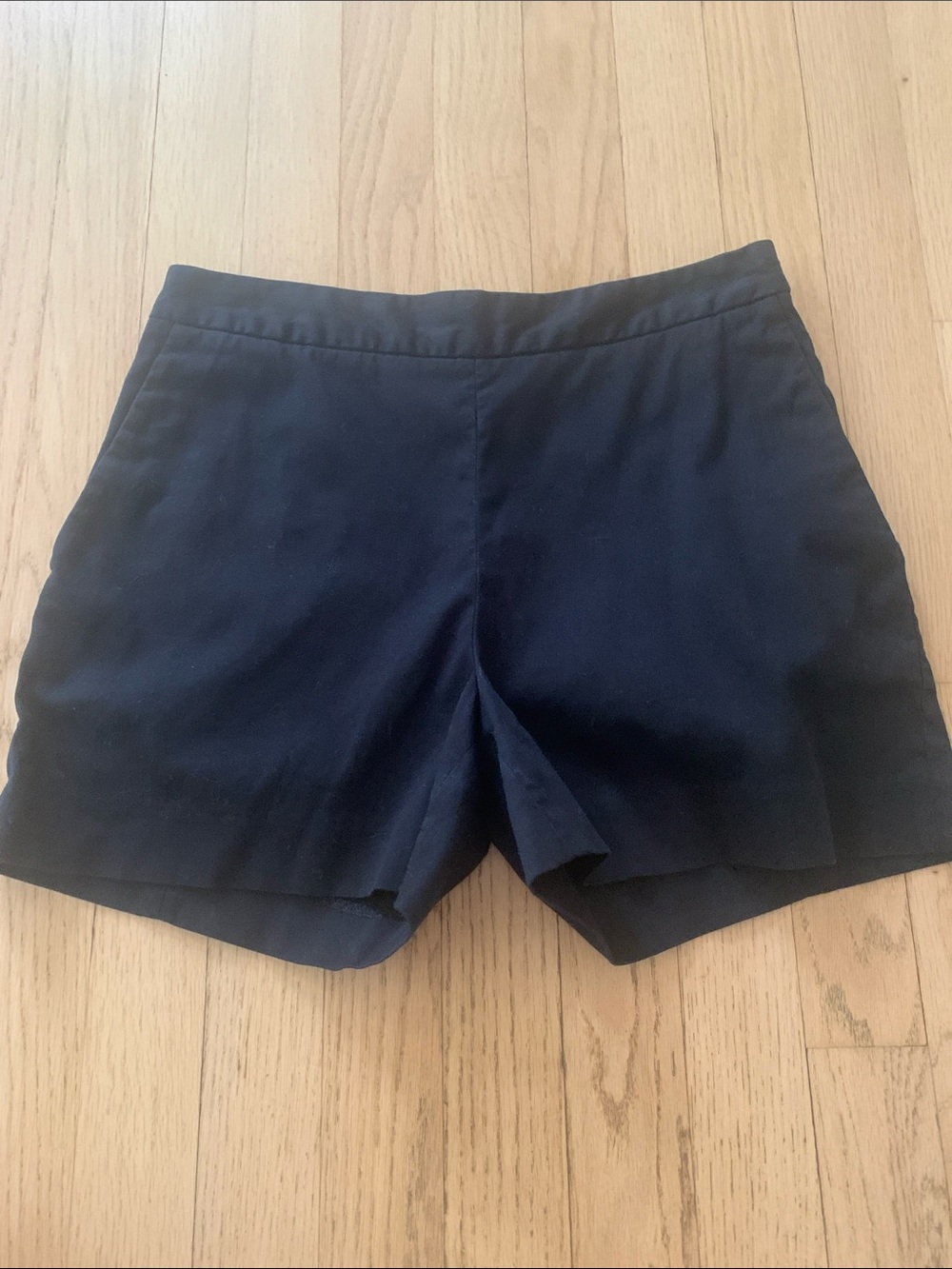 Everlane High Rise Cotton Chino Shorts With Pockets Black Size 4